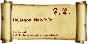 Hajagos Makár névjegykártya